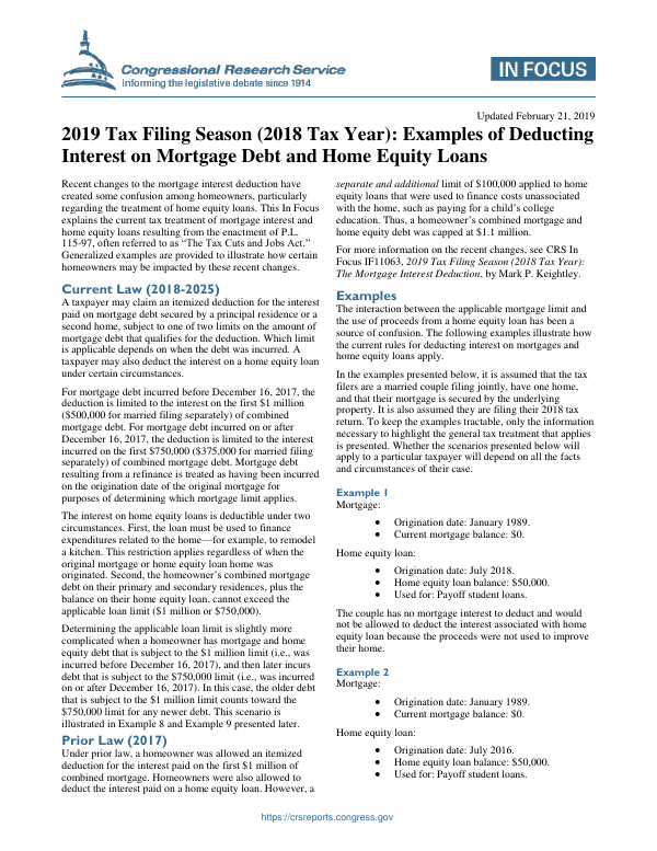 Tax Filing Season Tax Year Examples Of Deducting Interest